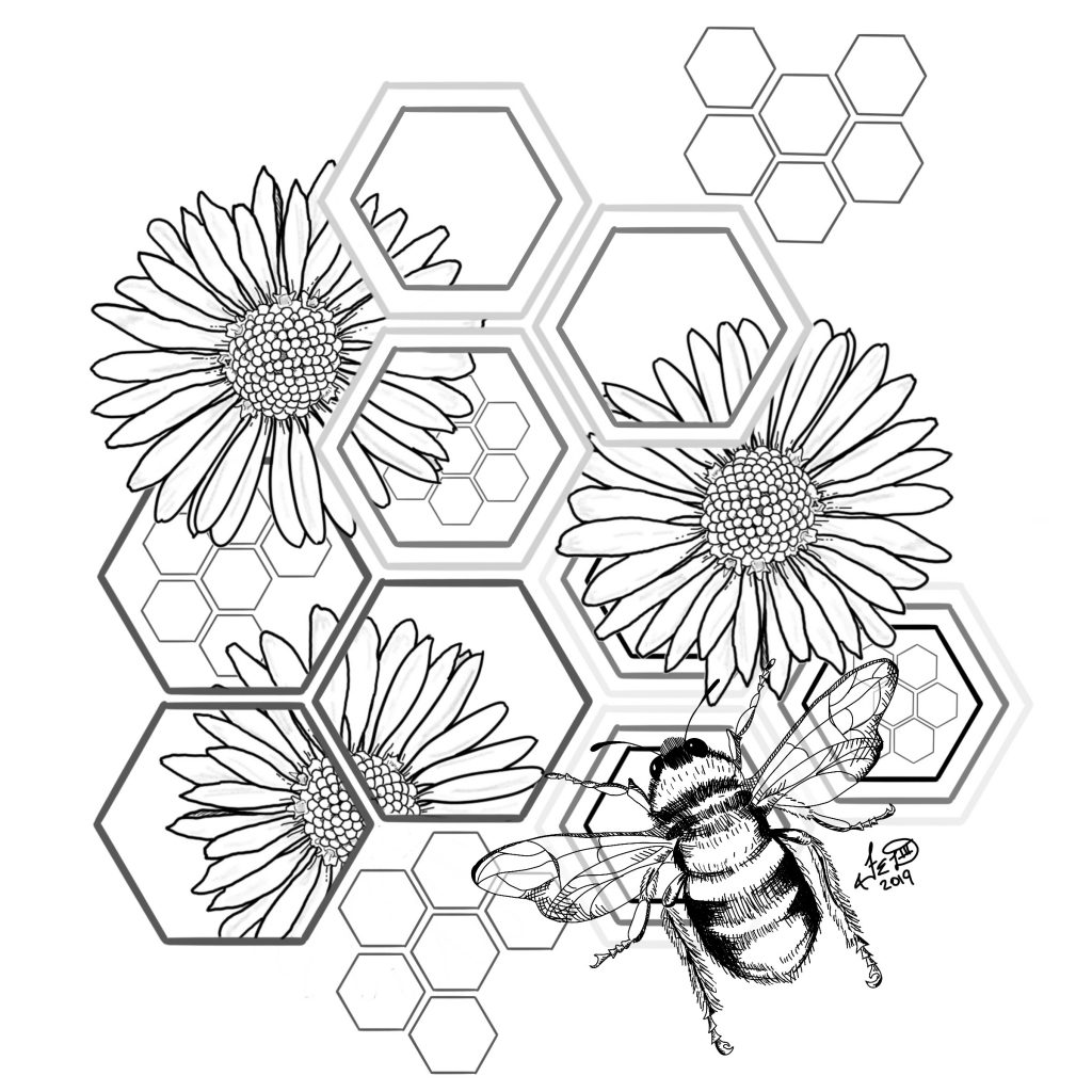 bee hive abstract f deardurff