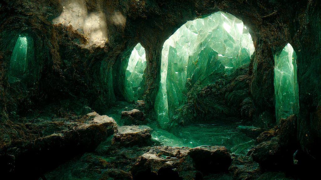 Frank3D emerald stones hidden cave with water lord of the rings 3eb0b456 2dfd 4145 bacc fa6caacc91fc