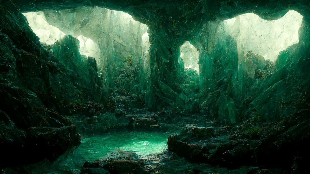 Frank3D emerald stones hidden cave with water lord of the rings 71523c8b 9a77 448a a212 584aabbe8f8b
