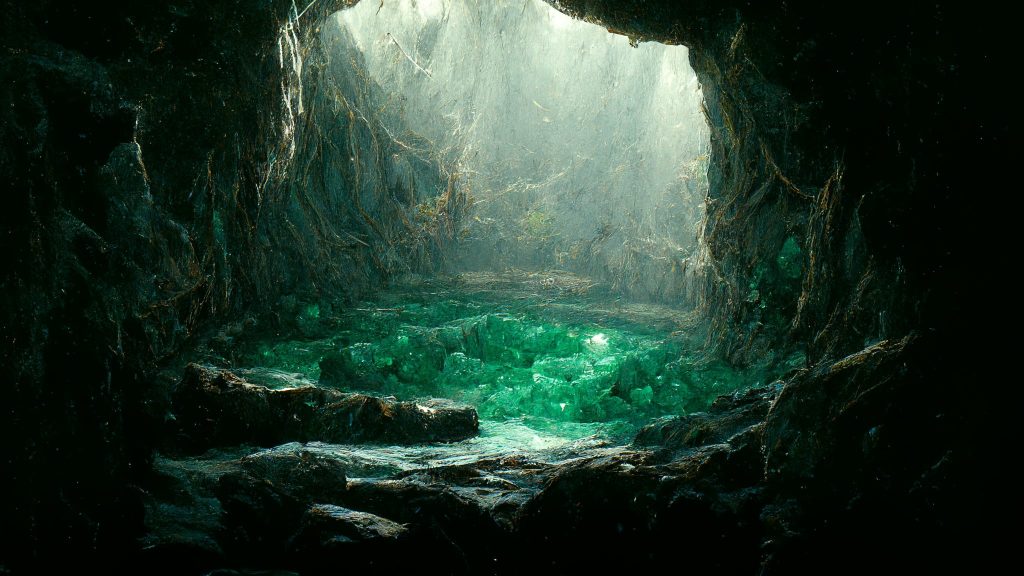 Frank3D emerald stones hidden cave with water lord of the rings a4616c73 fb2a 49ac ad02 86b53b76507b