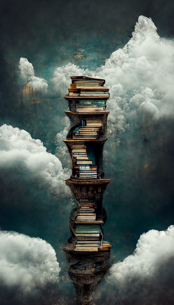 Frank3D renaissance library up a tall spiral staircase into the b8ce077e 0e0e 464a a867 2dfffb4692b0