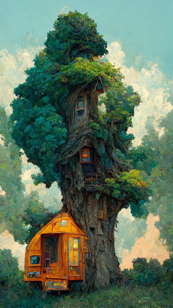 Frank3D tiny home in a big trunked tree summer day c4c973c1 6368 4d23 a106 a8a9e6789af7