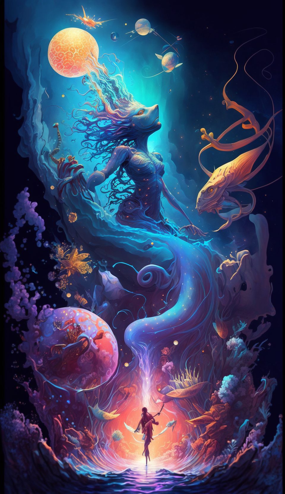 Frank3D aquatic Celestial Event vibrant cosmic surreal depictio 86a739ef f41a 4e30 8458 b37bff65fefd