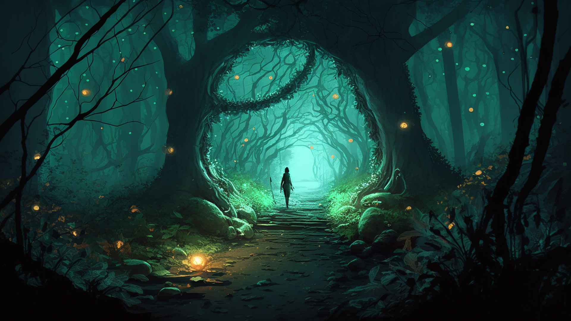 a walk trhough a magical dream forest